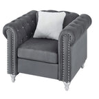 Velvet Crystal Accent Chair