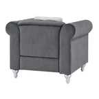 Velvet Crystal Accent Chair