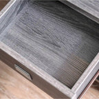 Modern Gray Flared Storage End Table