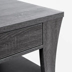 Modern Gray Flared Storage End Table