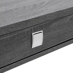 Modern Gray Flared Storage End Table
