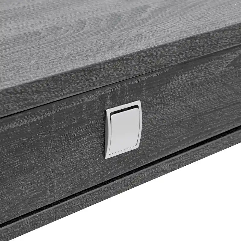 Modern Gray Flared Storage End Table