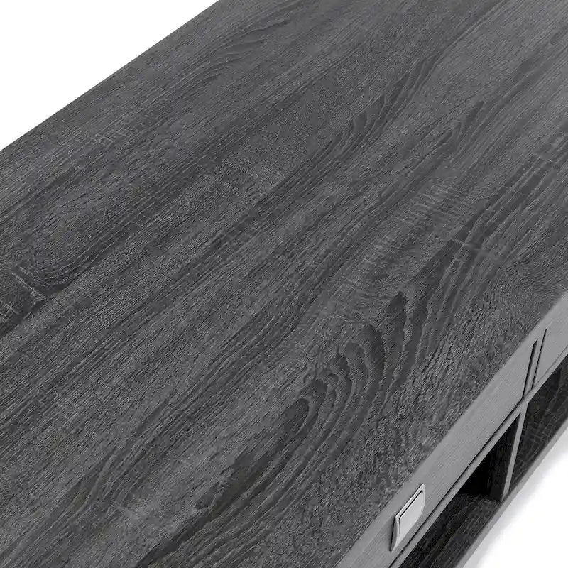 Modern Gray Flared Storage End Table