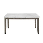 6-Piece Marble Top Dining Set with Bench