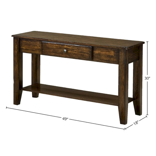 49" Wide Console Table with Shelf