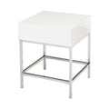 White Metal High-Gloss End Table