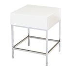 White Metal High-Gloss End Table