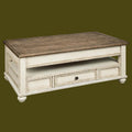 White and Brown Lift Top Coffee Table
