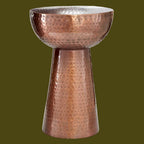 Metal Handmade Accent Table with Hammered Design - Bronze or Copper - Roche River Decor