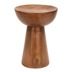 Metal Accent Table with Hammered Design - Bronze or Copper