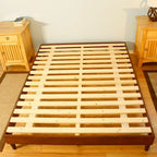 Natural Wood Platform Bed Frame for Latex or Memory Foam Mattress