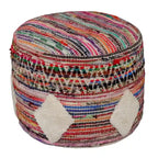 Boho Diamond Multicolor Pouf Ottoman