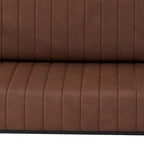 PU Leather Armchair with Padded Backrest