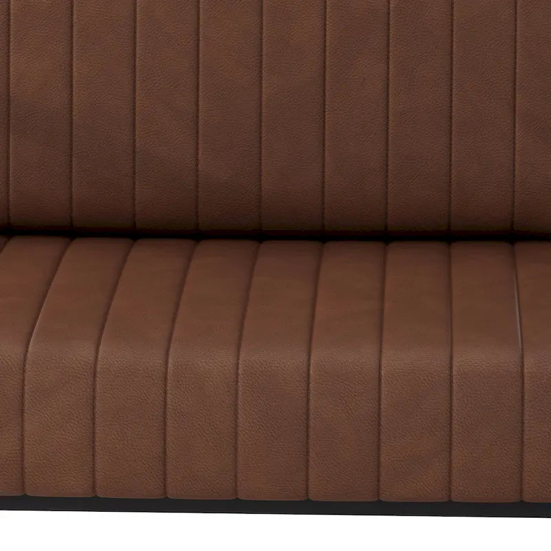 PU Leather Armchair with Padded Backrest