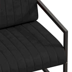 PU Leather Armchair with Padded Backrest