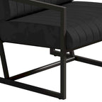 PU Leather Armchair with Padded Backrest