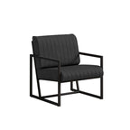 PU Leather Armchair with Padded Backrest