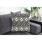 L-Shaped Chenille Sectional Sofa - Gray