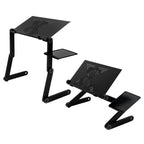 Adjustable Folding Laptop Desk with Cooling Fan and Mouse Pad