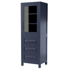 Linen Tower with Cabinet Storage and 3 Drawers