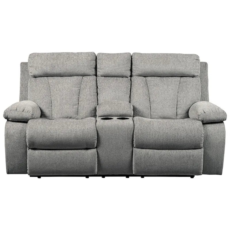 Reclining Loveseat with Console - Fog