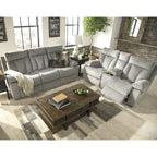Reclining Loveseat with Console - Fog