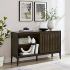 Mid-Century Modern Sideboard with Sliding Doors and Storage