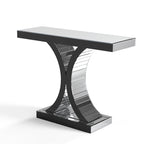 Mirrored Console Table with X-Cross Legs