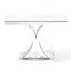 Mirrored Console Table with X-Cross Legs