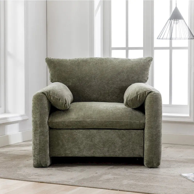 38.6" W Chenille Oversized Accent Chair for Living Room and Bedroom