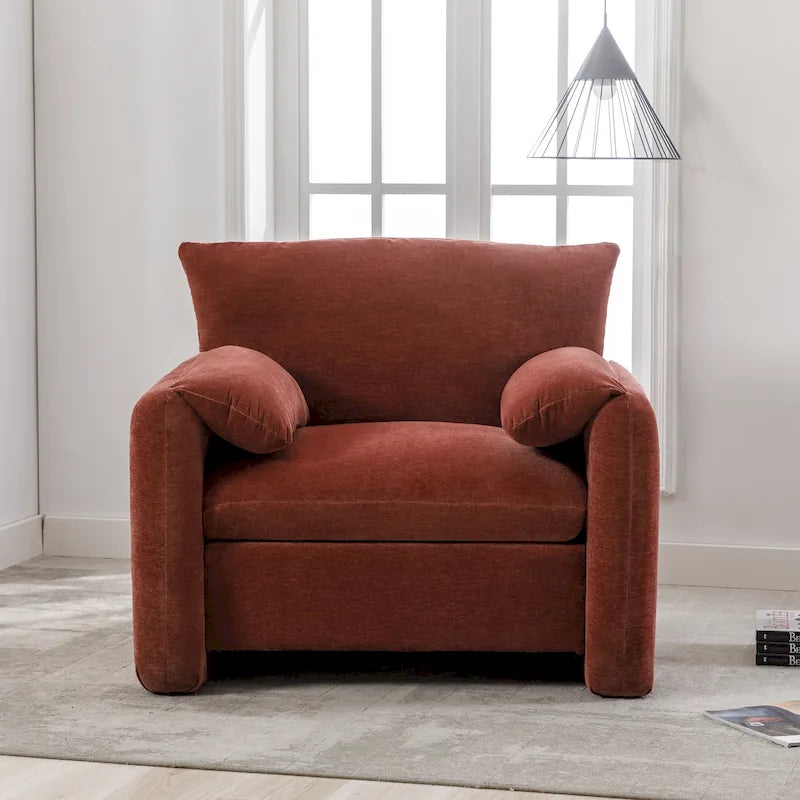 38.6" W Chenille Oversized Accent Chair for Living Room and Bedroom