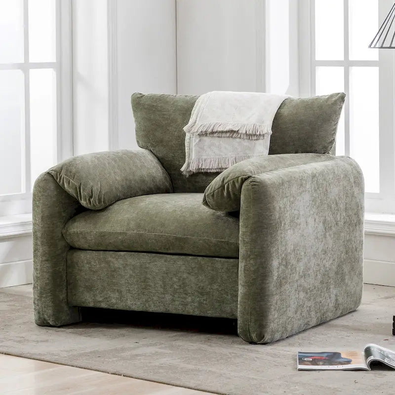 38.6" W Chenille Oversized Accent Chair for Living Room and Bedroom