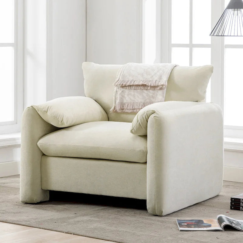 38.6" W Chenille Oversized Accent Chair for Living Room and Bedroom