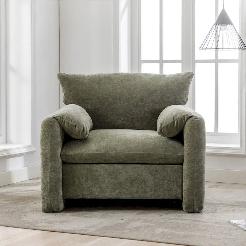 38.6" W Chenille Oversized Accent Chair for Living Room and Bedroom