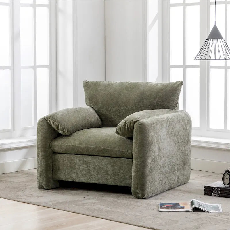 38.6" W Chenille Oversized Accent Chair for Living Room and Bedroom
