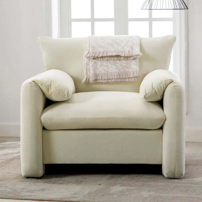 38.6" W Chenille Oversized Accent Chair for Living Room and Bedroom