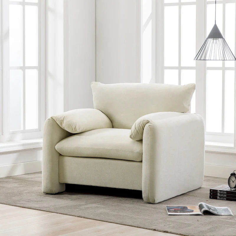 38.6" W Chenille Oversized Accent Chair for Living Room and Bedroom