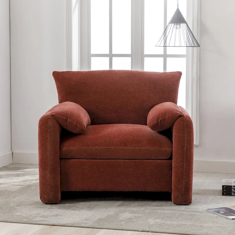 38.6" W Chenille Oversized Accent Chair for Living Room and Bedroom