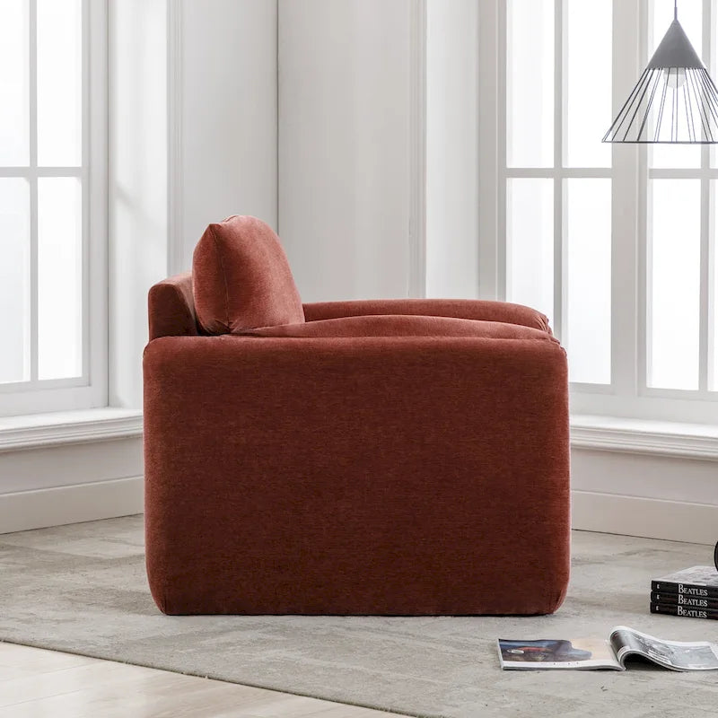 38.6" W Chenille Oversized Accent Chair for Living Room and Bedroom