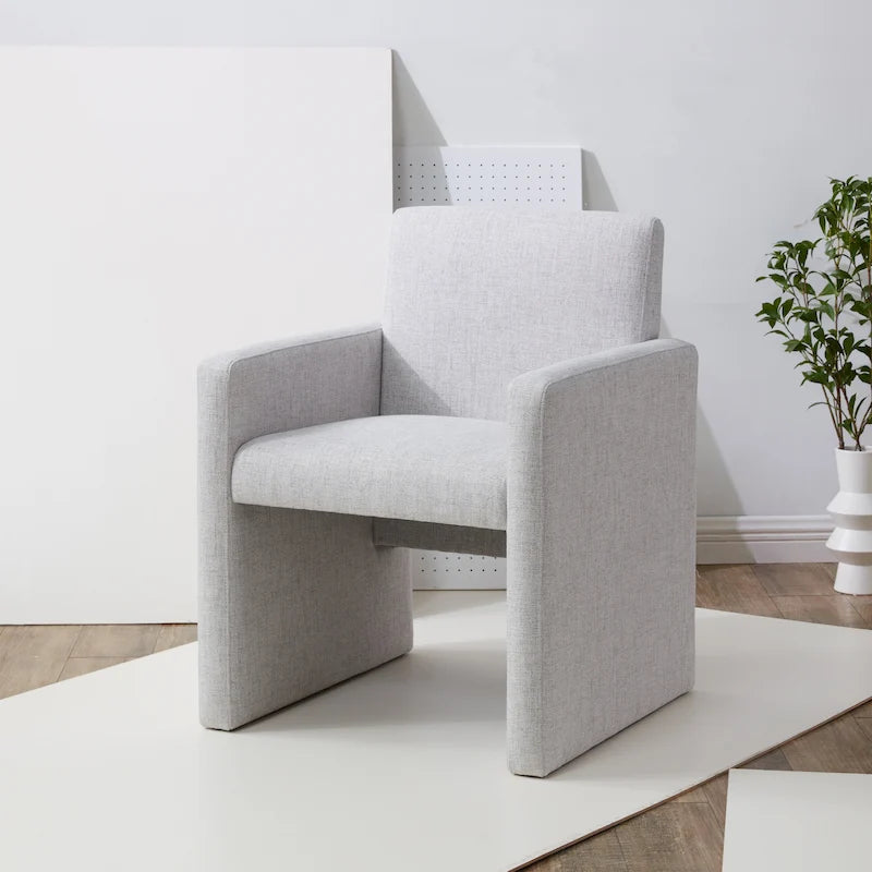 Linen Arm Chair - 26"W x 25"D x 33"H
