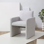 SAFAVIEH Couture Gunna Linen Arm Chair - 26 W x 25 D x 33 H - 26Wx25Dx33H