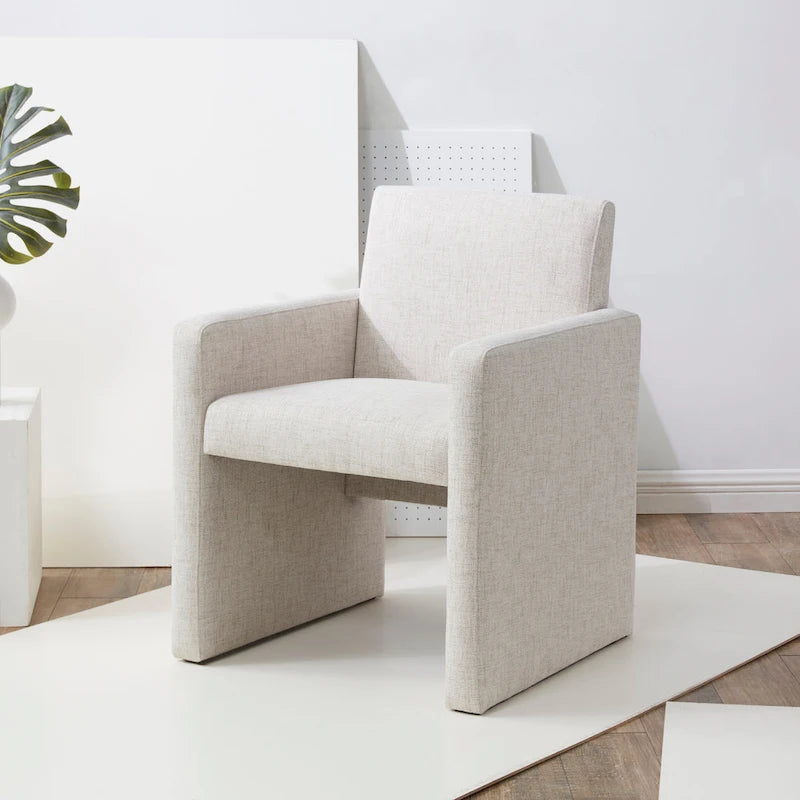 Linen Arm Chair - 26"W x 25"D x 33"H