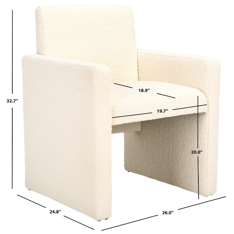 Linen Arm Chair - 26"W x 25"D x 33"H