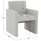 Linen Arm Chair - 26"W x 25"D x 33"H