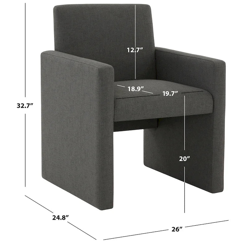 Linen Arm Chair - 26"W x 25"D x 33"H