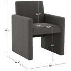 Linen Arm Chair - 26"W x 25"D x 33"H