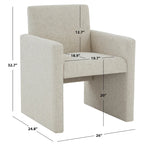 Linen Arm Chair - 26"W x 25"D x 33"H