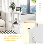 2-Tier Round Side Table Set of 2, 18" Compact End Table for Living Room Bedroom