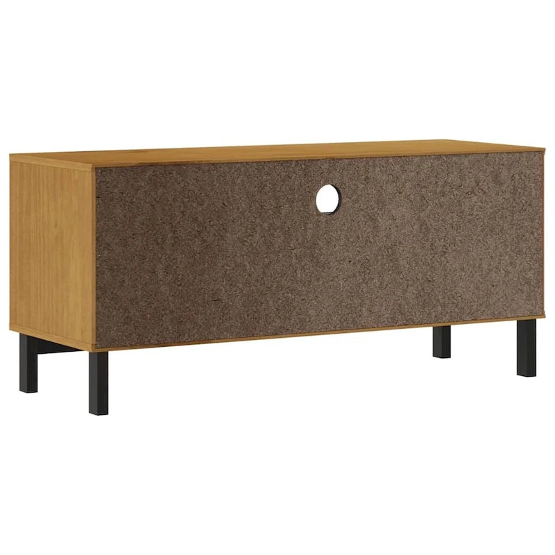 TV Stand 43.3x15.7x19.7 Solid Pine Wood with Drawers