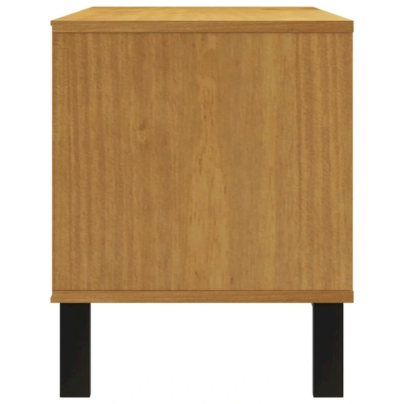 TV Stand 43.3x15.7x19.7 Solid Pine Wood with Drawers